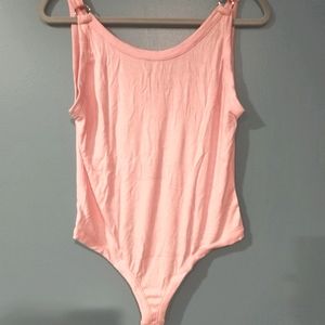 Free People soft rose ribbed body suit